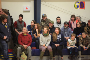 spectators at a North Haven basketball game