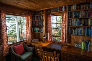 reading room in what was once Rachel Carson's summer home