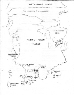 illustrated map of Vinalhaven